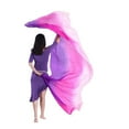 thumbnail image 1 of Women Real Silk Belly Dancing Silk Veils Hand Thrown Silk Scarf Shawl Gradient Dancing Accessories Belly Dance Veil, 1 of 7