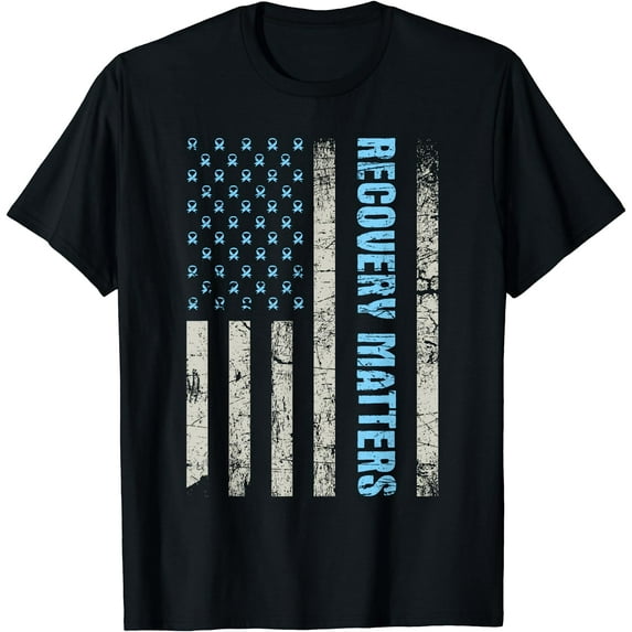 Women Recovery Matters Shirt Sobriety Anniversary Sober AA NA T-Shirt Black Small