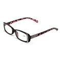 thumbnail image 1 of Women Rectangular Rhinestones Reading Glasses - Female Fashion Leopard Clear Lens Readers Demi Tortoise, 1 of 4