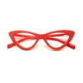 thumbnail image 1 of Women Red Cat Eye Reading Glasses Diamond Presbyopic Glasses Plastic Readers +1.50, 1 of 6
