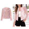 thumbnail image 1 of Women Red Sequin Jacket Women Long Sleeve Sparkle Cardigan Dance Outfits for Women, 1 of 6