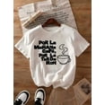 thumbnail image 1 of Women Regular Fit Round Neck Short Sleeve Letter Print Mulberry Silk T-Shirt, Summer, 1 of 5