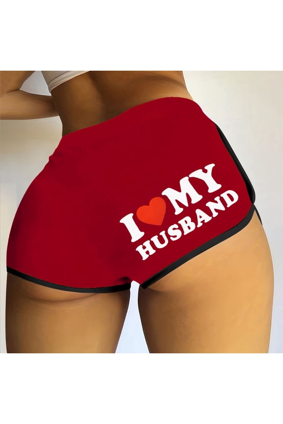 Women Regular & Plus Size Yoga Booty Shorts Sexy Printed Sports Hot Pants Briefs