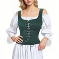 thumbnail image 1 of Women Renaissance Vest Lace-up Waistcoat Halloween Steampunk Gothic Medieval Bodice Victorian Top, 1 of 5