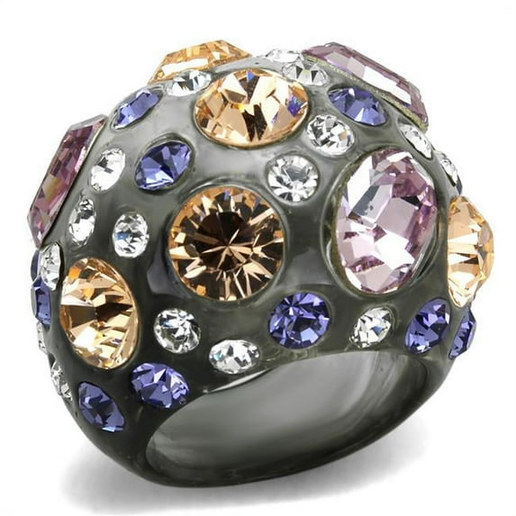 Women Resin Ring with Top Grade Crystal in Multi Color - Size 5