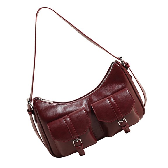 Women Retro Armpit Bag Korean Styles Shoulder Bag Commuting Bag Multi-Pockets Crossbody Bag for Everyday