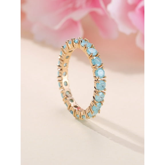 Women Retro Champagne Gold Zirconium Full Diamond Ring Geometric Ice Flower Design Elegant Jewelry Ring Unique
