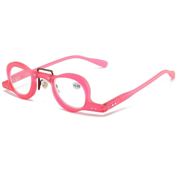 Women Retro Designer Pink Reading Glasses 3.5 Men Stylish Spring Hinges Readers +3.50 Strength