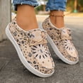thumbnail image 1 of Women Retro Paisley Bandana Print Boat Shoes, Lightweight Breathable Lace Up Casual Flats Non Slip Thick Rubber Sole Daily Walking Shoes, 1 of 4
