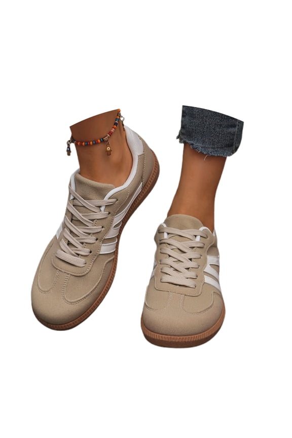 Women Retro Patchwork Leopard Print Casual Sneakers Fashion Flat Sole Comfortable Walking Footwear Lightweight Breathable Daily Wear