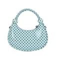 thumbnail image 1 of Women Retro Polka Dot Hobo Shoulder Bag, Glossy Leather Mini Crescent Handbag with Detachable Crossbody Strap, Fashion Casual Small Underarm Purse for Daily Shopping Dating Travel, 1 of 4
