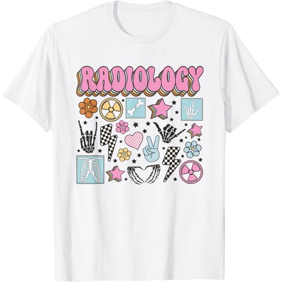 Women Retro Radiology Nurse Rad Tech Ct Mri Tech Graduation T-Shirt Size S-5XL
