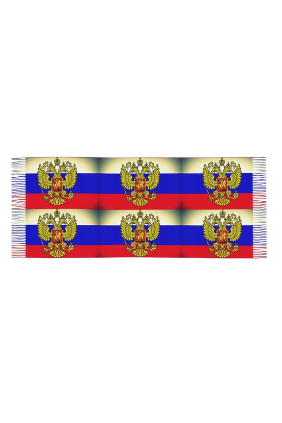 Women Retro Russian Flag Scarfs Large Warm Soft Shawls Wraps