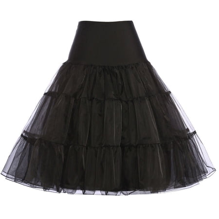 Women Retro Vintage 50s 60s Netting Underskirt Bridal Wedding Crinoline Petticoat
