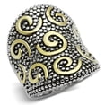 thumbnail image 1 of Women Reverse Two-Tone Brass Ring with No Stone in No Stone - Size 8, 1 of 1