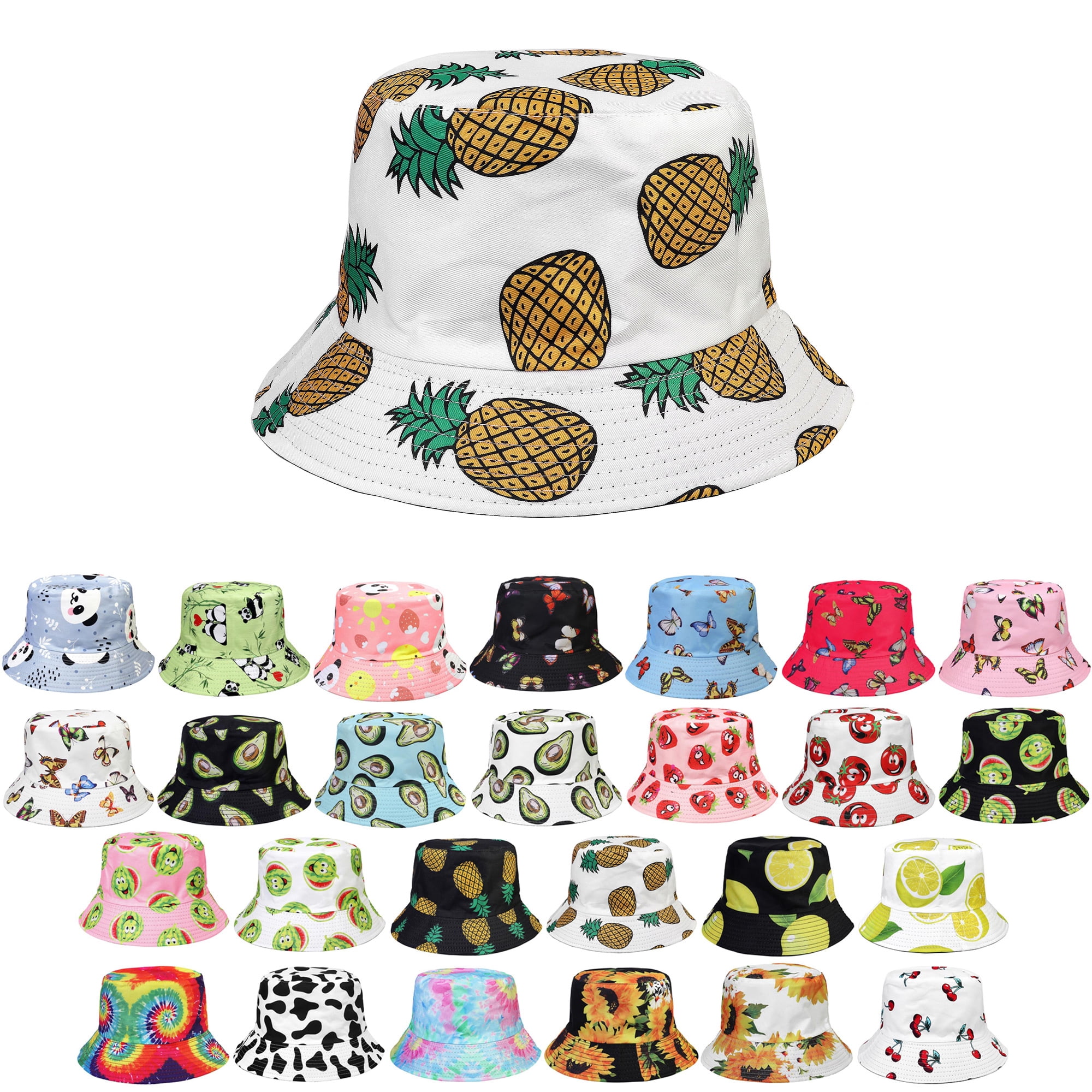 Reversible Bucket Hat – Lightweight & Packable for Travel Womens Sun Hats Wide Brim Reversible Bucket Cotton Hat  main image 2