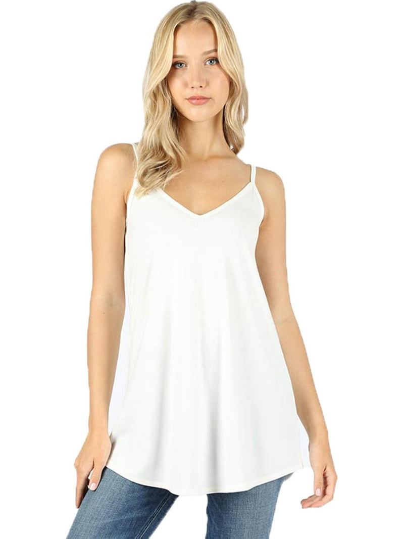 Women Reversible flare camisole tank top - Walmart.com