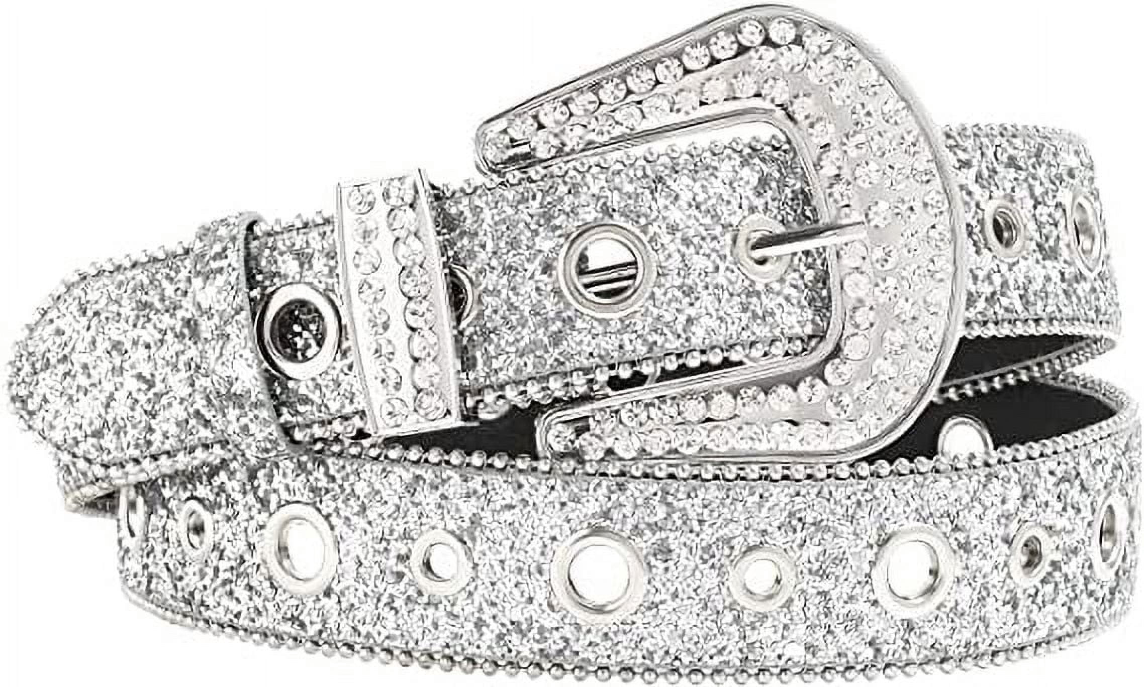 AWAYTR Women Rhinestone Belt Vintage Cowgirl Sequin Bling  display picture 2