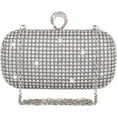 thumbnail image 1 of Women Rhinestone Clutch Handbag Evening Sparkly Wedding Purse Bag Glitter Bridal Crossbody Pouch Party Prom, 1 of 6