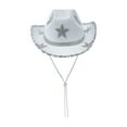 thumbnail image 1 of Women Rhinestone Cowboy Hats Sequined Wide Brim Western Hat Shiny Cowgirl Cap for Party Holidays, 1 of 6