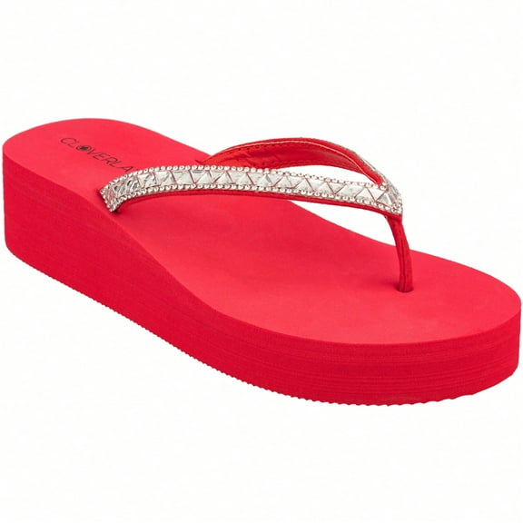 Women Rhinestone Decor Flip Flops Glamorous Summer Flip Flops Toe Post Vacation Fashion Black Flip Flops Summer Fashion Sandals