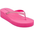 thumbnail image 1 of Women Rhinestone Decor Flip Flops Glamorous Summer Flip Flops Toe Post Vacation Fashion Black Flip Flops Summer Fashion Sandals, 1 of 5