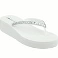 thumbnail image 1 of Women Rhinestone Decor Flip Flops Glamorous Summer Flip Flops Toe Post Vacation Fashion Black Flip Flops Summer Fashion Sandals, 1 of 5