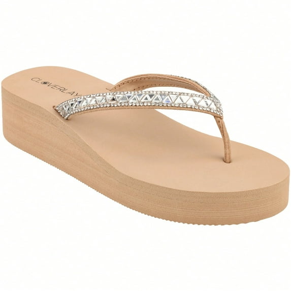 Women Rhinestone Decor Flip Flops Glamorous Summer Flip Flops Toe Post Vacation Fashion Black Flip Flops Summer Fashion Sandals