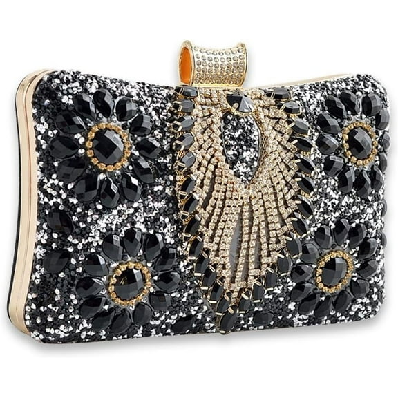 Women Rhinestone Evening Bag Multicolor Clutch Bag Bridal Wedding Purse Luxury Crystal Handbag Glitter Shoulder Bag