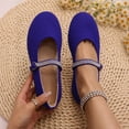 thumbnail image 1 of Women Rhinestone Mary Jane Flats, Round Toe Sparkly Buckle Strap Flat Shoes, Soft Comfort Ballet Shoes for Wedding Party, 1 of 6