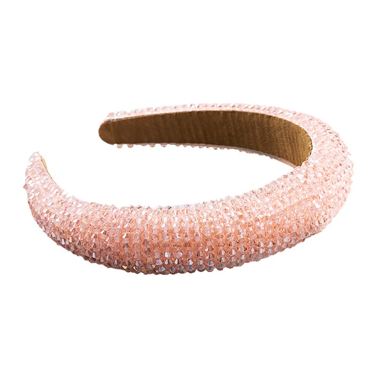 Women Rhinestone Padded Headband Wide Edge Headwear Crystal  display picture 1