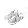 thumbnail image 1 of Women Rhinestone Sandals Summer Flat Sandal Ankle Strap Shoes Casual Beach Shoes, 1 of 6