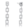 thumbnail image 1 of Women Rhodium 925 Sterling Silver Earrings with AAA Grade CZ in Clear, 1 of 1