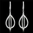 thumbnail image 1 of Women Rhodium 925 Sterling Silver Earrings with AAA Grade CZ in Clear, 1 of 1