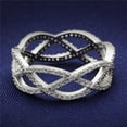 thumbnail image 1 of Women Rhodium 925 Sterling Silver Ring with AAA Grade CZ in Clear - Size 6, 1 of 1