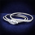 thumbnail image 1 of Women Rhodium 925 Sterling Silver Ring with AAA Grade CZ in Clear - Size 7, 1 of 1