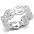 thumbnail image 1 of Women Rhodium 925 Sterling Silver Ring with AAA Grade CZ in Clear - Size 7, 1 of 1