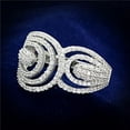 thumbnail image 1 of Women Rhodium 925 Sterling Silver Ring with AAA Grade CZ in Clear - Size 8, 1 of 1
