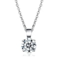 thumbnail image 1 of Women Rhodium Brass Chain Pendant with AAA Grade CZ in Clear - 18 in., 1 of 1