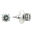 thumbnail image 1 of Women Rhodium Brass Earrings with AAA Grade CZ in Clear, 1 of 1