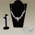 thumbnail image 1 of Women Rhodium Brass Jewelry Sets with AAA Grade CZ in Clear, 1 of 1