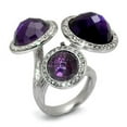 thumbnail image 1 of Women Rhodium Brass Ring with AAA Grade CZ in Amethyst - Size 5, 1 of 1