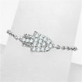 thumbnail image 1 of Women Rhodium Brass Ring with AAA Grade CZ in Clear - Size 6, 1 of 1