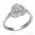 thumbnail image 1 of Women Rhodium Brass Ring with AAA Grade CZ in Clear - Size 8, 1 of 1
