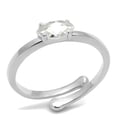 thumbnail image 1 of Women Rhodium Brass Ring with AAA Grade CZ in Clear - Size 8, 1 of 1