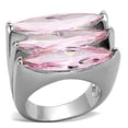thumbnail image 1 of Women Rhodium Brass Ring with AAA Grade CZ in Rose - Size 7, 1 of 1