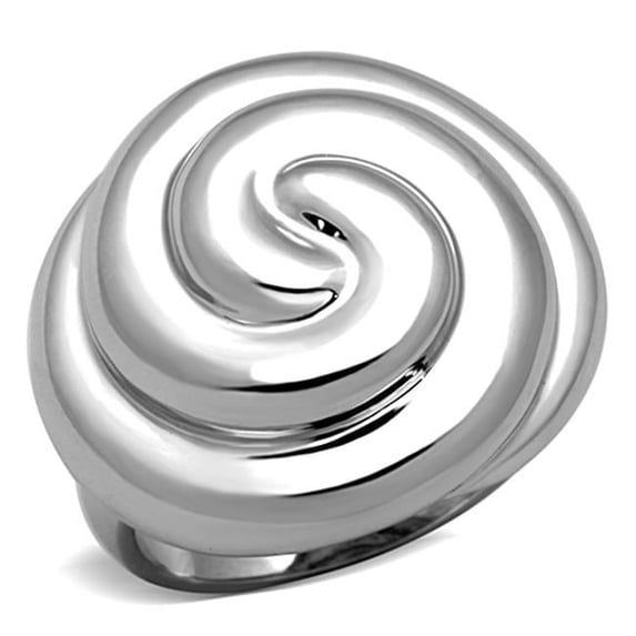 Women Rhodium Brass Ring with No Stone in No Stone - Size 7