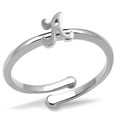 thumbnail image 1 of Women Rhodium Brass Ring with No Stone in No Stone - Size 8, 1 of 1
