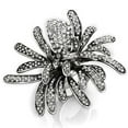 thumbnail image 1 of Women Rhodium Brass Ring with Top Grade Crystal in Clear - Size 12, 1 of 1