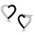 thumbnail image 1 of Women Rhodium & Ruthenium Brass Earrings with AAA Grade CZ in Jet, 1 of 1
